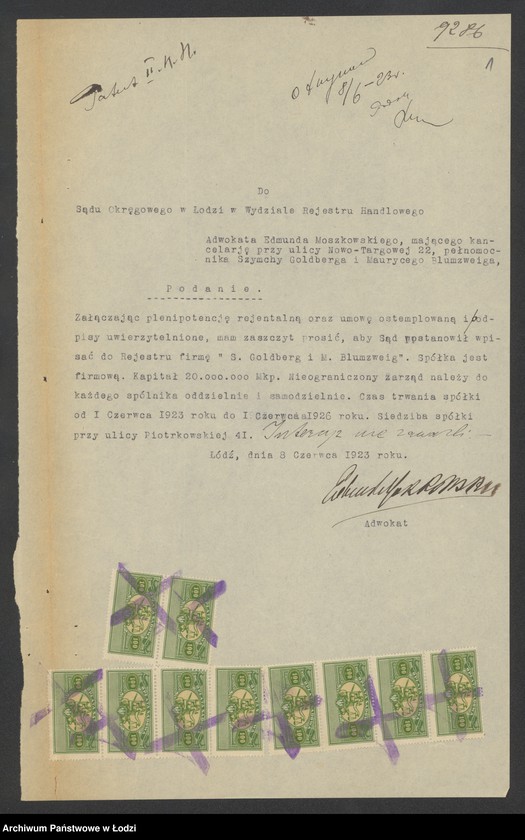 Obraz 3 z jednostki "Sz. Goldberg i M. Blumzweig – handel artykułami spożywczymi"