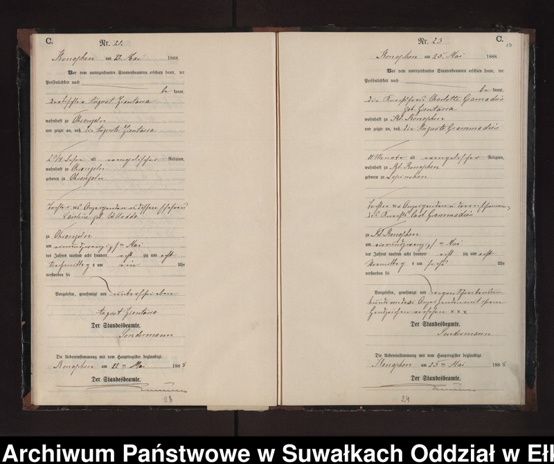 image.from.unit.number "Sterbe-Neben-Register des Preussischen Standes-Amtes Gr. Konopken Kreis Loetzen"
