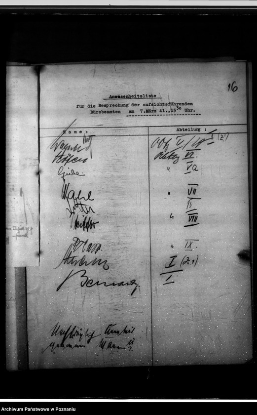 Obraz 20 z jednostki "Besprechungen mit den aufsichtsführenden Bürobeamten"