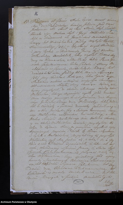 image.from.unit.number "Duplicat. Akta Małzenstw, Urodzenia, Zapowiedzi, Zeyscia Gminy Janów 1818/19-ty"