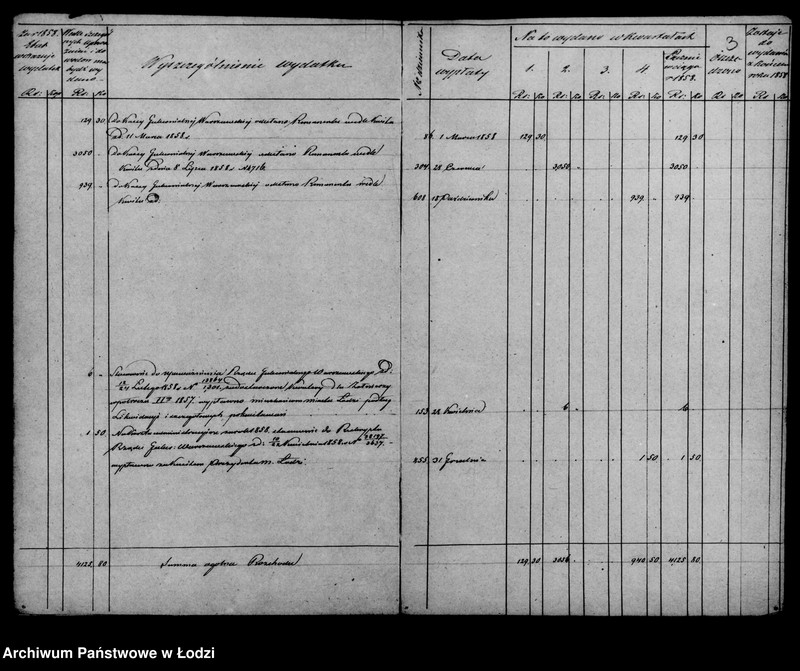 Obraz 7 z jednostki "Manuał przychodu i wydatku kasy miasta Łodzi z funduszów kwaterunkowych"