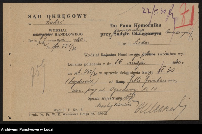 Obraz 10 z jednostki "Gitla Grynbaum- drobna sprzedaż mięsa"