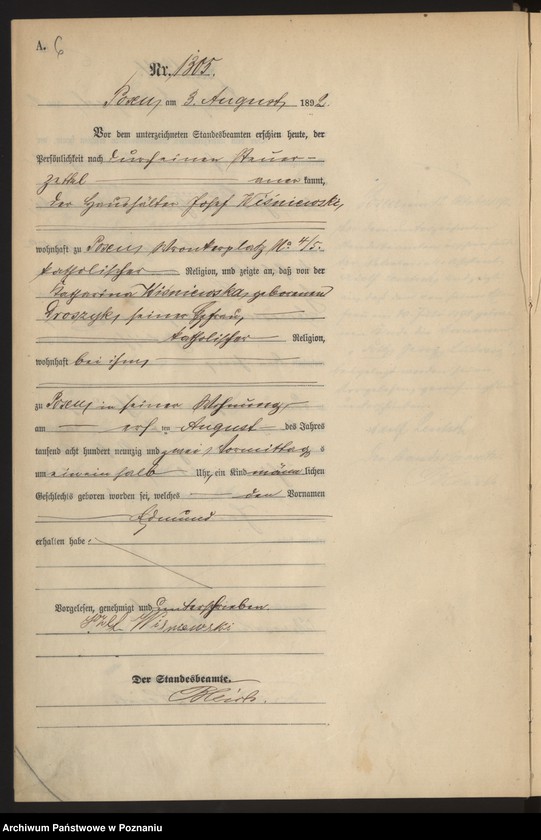 Obraz 9 z jednostki "Księga urodzeń t. IV"