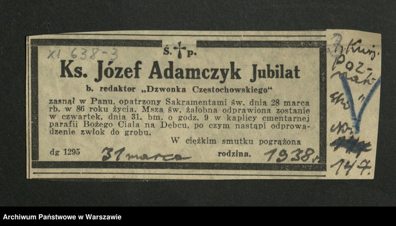 image.from.unit.number "Adamczyk Józef - ksiądz"
