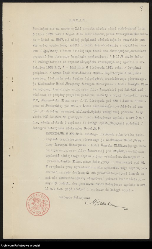 Obraz 11 z jednostki "Abram Icek Blum i Syn - sprzedaż wszelkiego rodzaju towarów galanteryjnych"