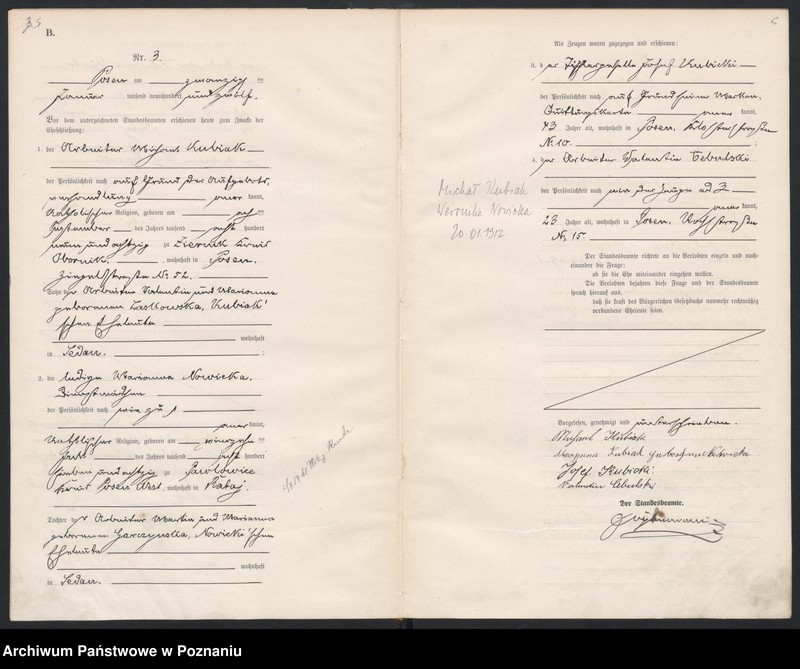 Obraz 5 z jednostki "Księga miejscowa małżeństw [Rejestr główny małżeństw]"