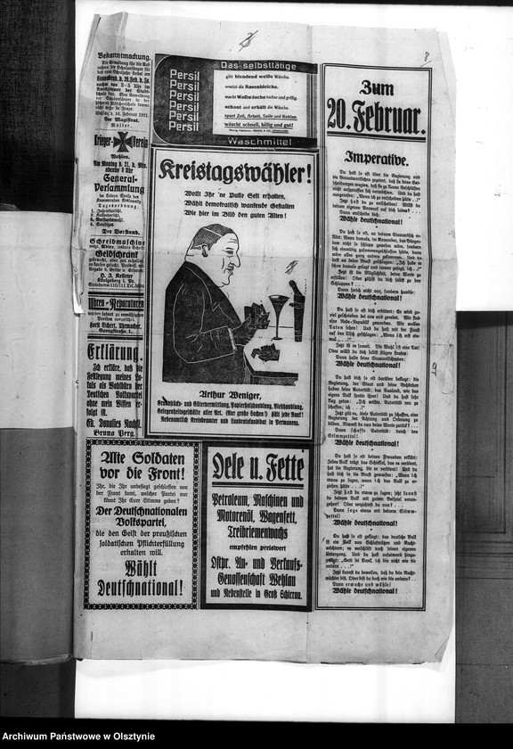 image.from.unit.number "Disziplinarverfahren gegen den Kreis-Sekretär newger [Arthur] in Wehlau"