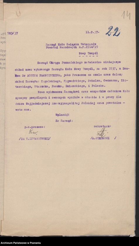 Obraz 18 z jednostki "Nowy Tomyśl - akta koła."