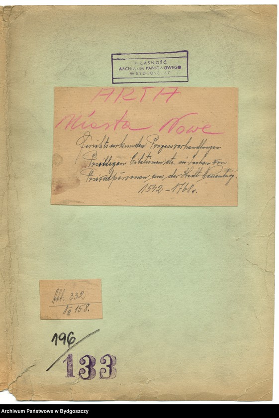 image.from.unit.number "Gerichtsurkunden, Prozessverhandlungen, Privilegen Citationen etc in Sachen von Privatpersonen aus der Stadt Neuenburg"