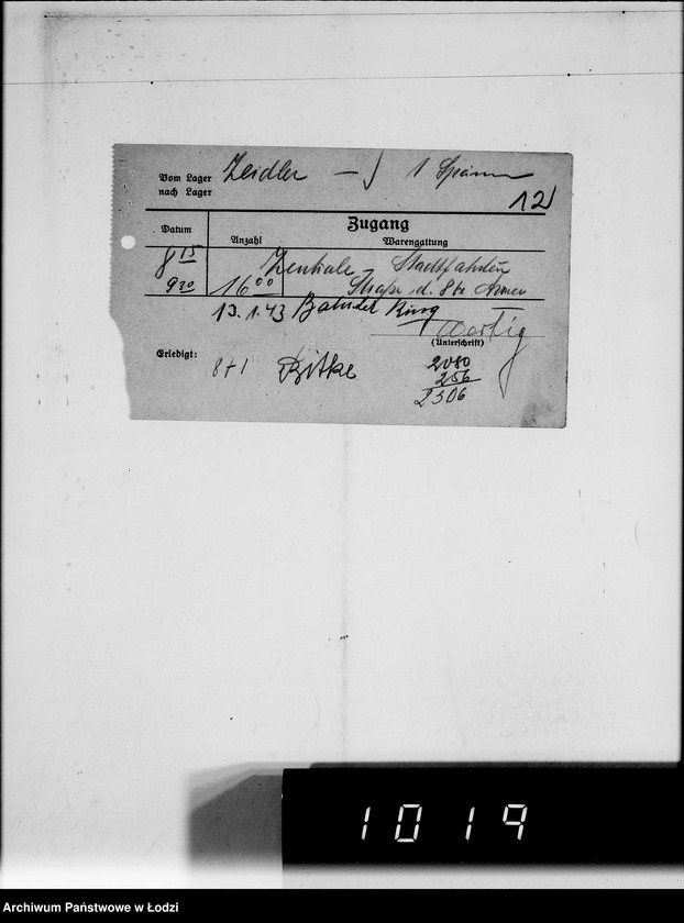 Obraz 17 z jednostki "Hermann Zeidler [rachunki za usługi transportowe dla Getta]"