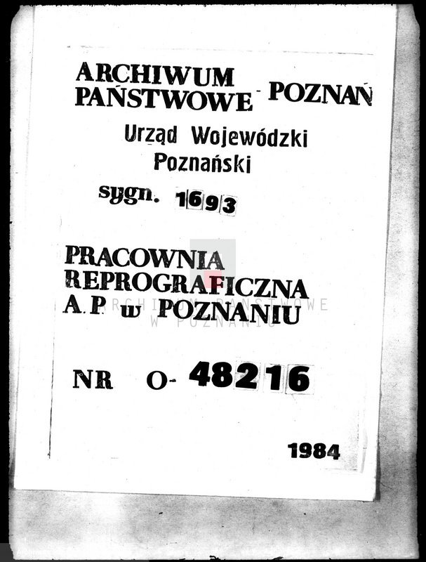 Obraz 1 z jednostki "Ewidencja udzielonych przywłaszczeń obiektów sprzedanych na zasadzie umów markowych /poz. 3 Uchwały Rady Ministrów z dnia 12.V.1933 r./"