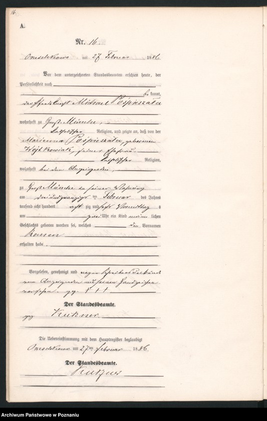 Obraz 19 z jednostki "Księga urodzeń"