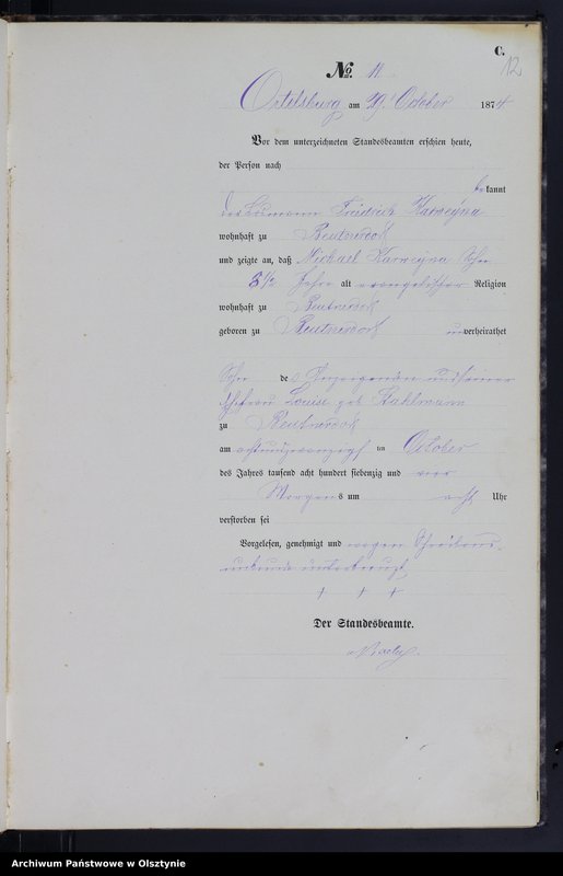 image.from.unit.number "Haupt-Sterbe-Register Nr 1 - 40"