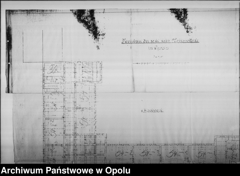 Obraz 6 z jednostki "Neubau der 30 kl[aessigen] Kath[olischen] Volksschule in Oppeln"