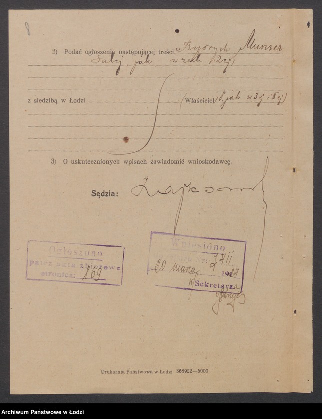 Obraz 10 z jednostki "Munser Frydrych- sprzedaż kap"