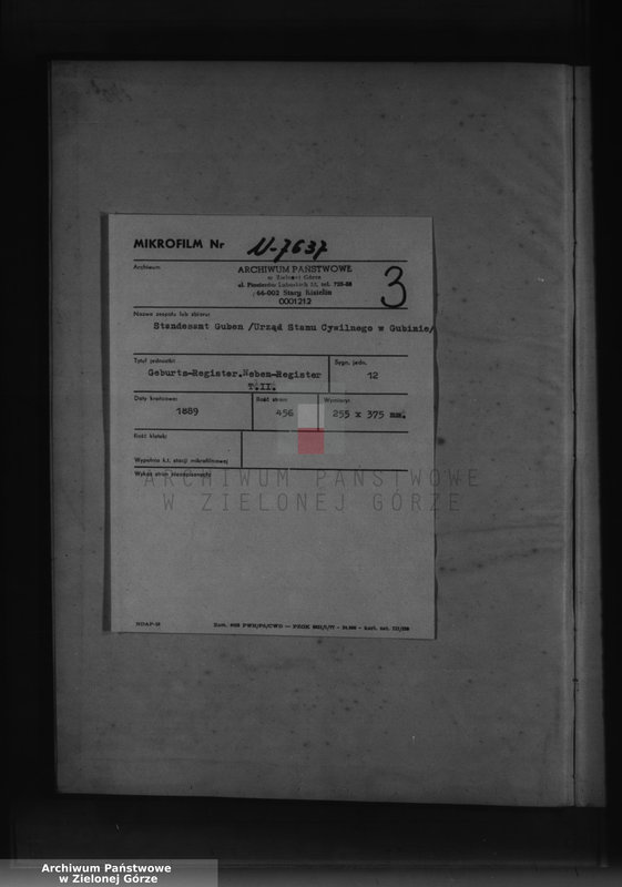 image.from.unit.number "Geburts-Neben-Register, Band II von No 543 bis No 998"