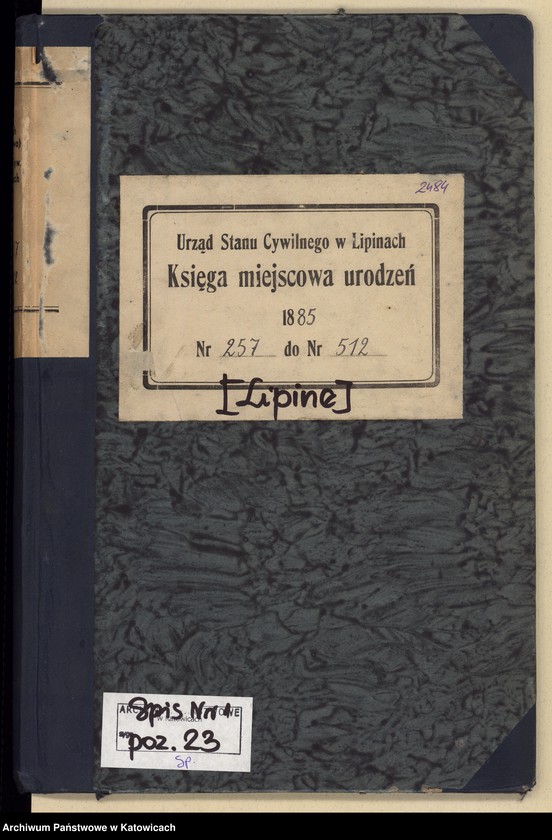 image.from.unit.number "Księga urodzeń T.2 nr 257-512"