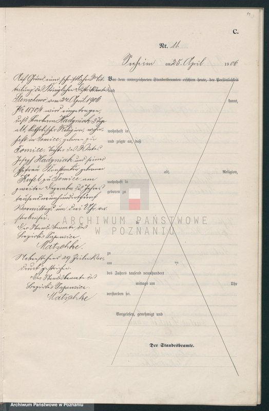 Obraz 14 z jednostki "Sterbe-Haupt-Register"