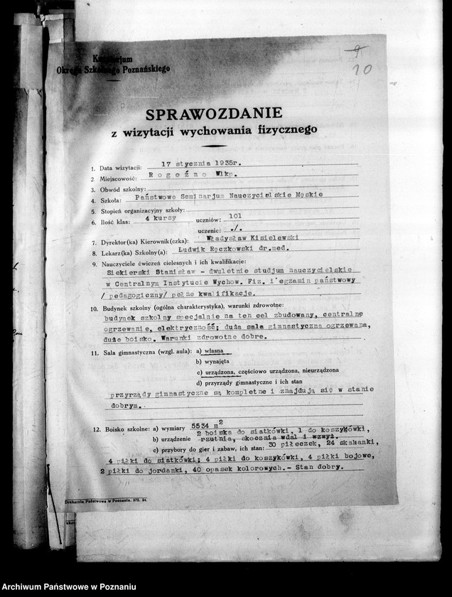 Obraz 13 z jednostki "[Sprawozdania roczne ze sprawności fizycznej członków hufca szkolnego P.W.]"