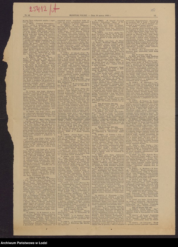 Obraz 12 z jednostki "Szyja Librowski- wyrób i sprzedaż swetrów, pończoch i rękawiczek"