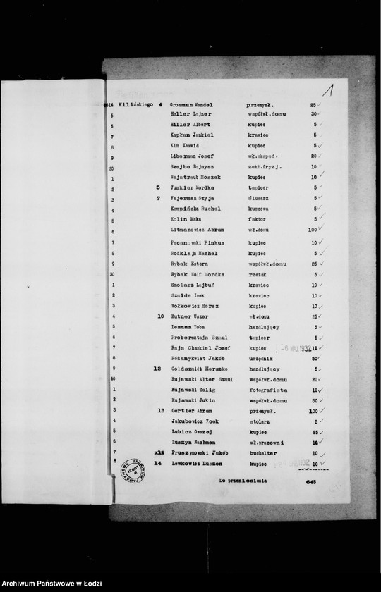 Obraz 4 z jednostki "Rejestr poborczy"