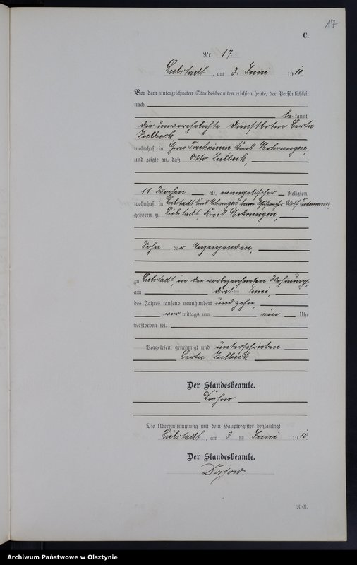image.from.unit.number "Sterbe-Neben-Register Nr 1 - 42"
