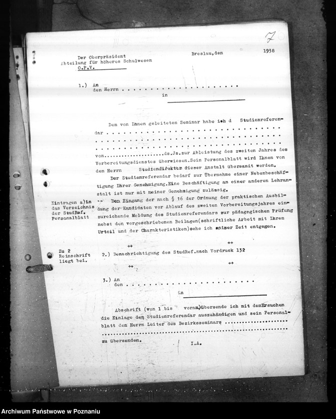 Obraz 11 z jednostki "Pädagogische Prüfung der Studienreferendare"