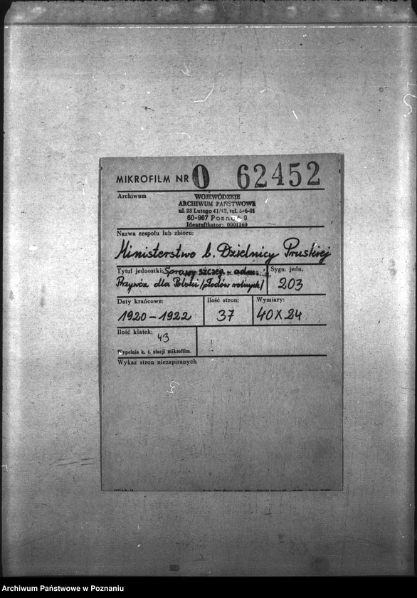 image.from.unit.number "Sprawy szczegółowo-administracyjne Przywóz dla Polski [płodów rolnych]"