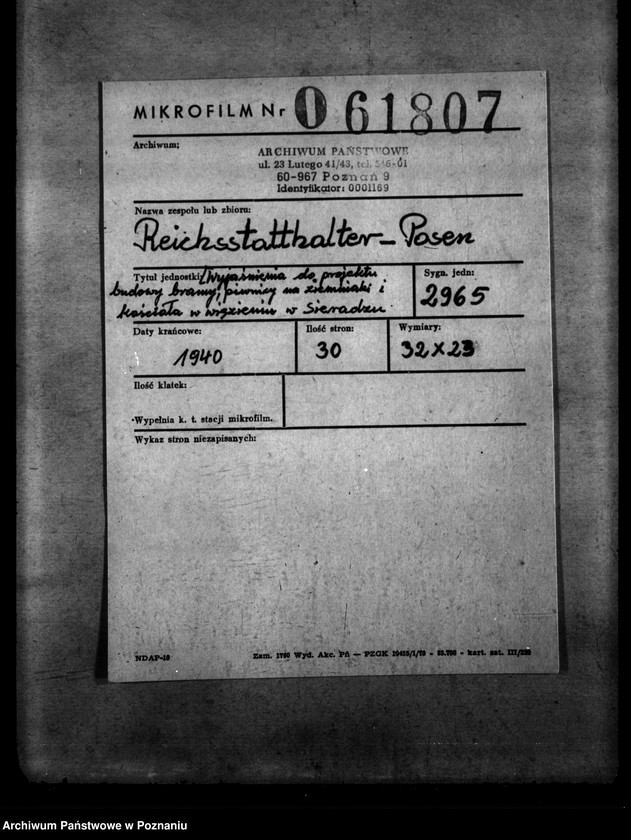 Obraz 2 z jednostki "Wyjaśnienia do projektu budowy bramy, piwnicy na ziemniaki i kościoła w więzieniu w Sieradzu"