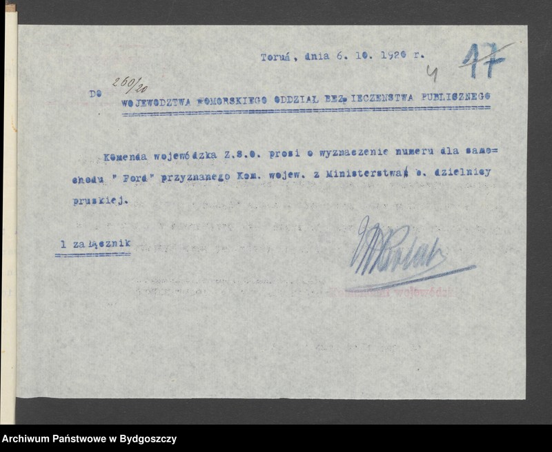 image.from.unit.number "Przydzielenie samochodu do użytku Komendy Wojew. Straży Obywatelskiej Pomorze"