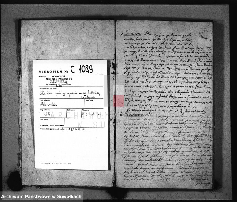 Obraz 3 z jednostki "Akta Urodzonych Gminy Filipowskiey od 1-go Stycznia 1816 R-u"