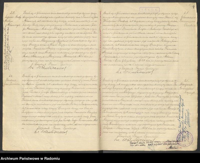 image.from.unit.number "Duplikat akt urodzonych, zaślubionych i zmarłych parafii Głowaczów za 1920 rok"