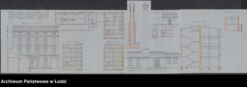 Obraz 13 z jednostki "O postrojkě Ûlìušem˝ Âriš˝ v˝ g[orode] Lodzi kamennoj 3-h˝ ètažnoj tkal’ni i 1-no ètažnoj slesarni"