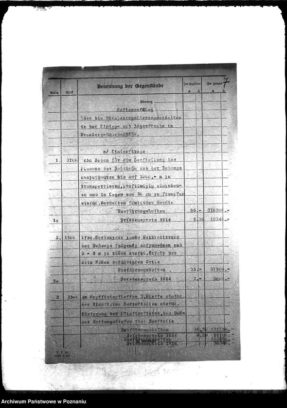 Obraz 11 z jednostki "[korespondencja w sprawie udzielenia zapomóg na roboty interwencyjne w Bydgoszczy]."