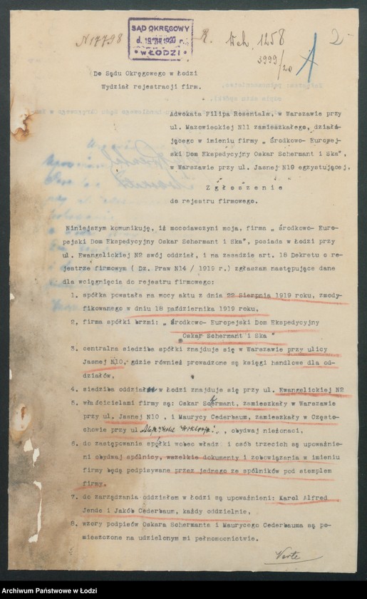 Obraz 4 z jednostki "„Środkowo-Eurpoejski Dom Ekspedycyjny Oskar Schermant i spółka”"