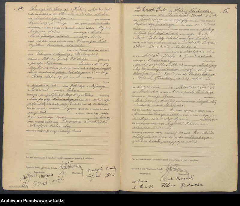 Obraz 10 z jednostki "Akta małżeństw"