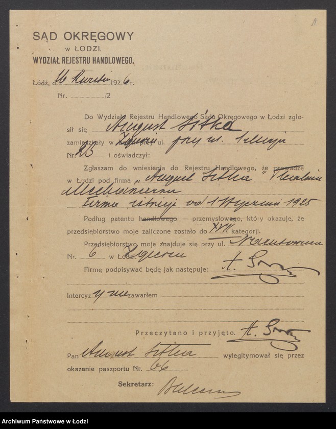 Obraz 3 z jednostki "August Sitka – tkalnia mechaniczna"