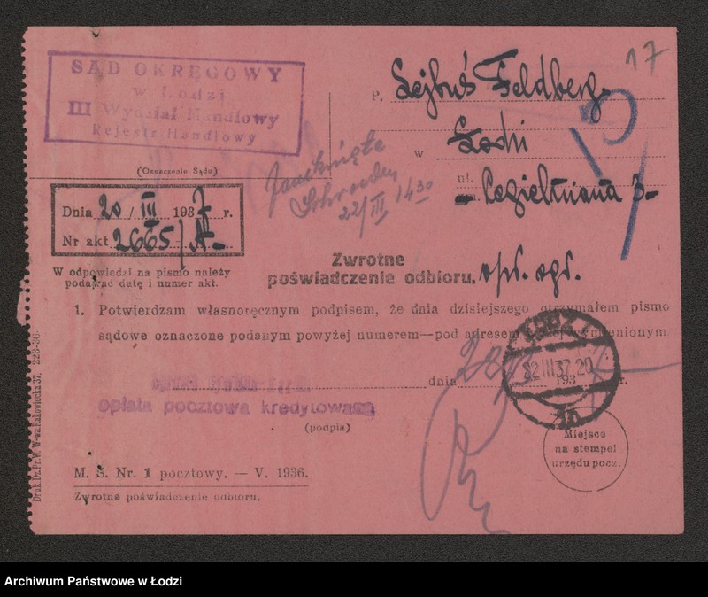 Obraz 19 z jednostki "Leon Feldberg – sprzedaż manufaktury galanterii i garderoby"