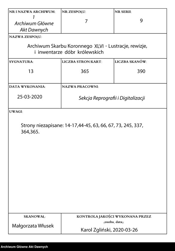 image.from.unit.number ""Offiara z Dobr Krolewskich w Woiewodztwie Podolskim Powiecie Latyczowskim prawem emfiteutycznym y Dożywotnim posiadanych (...) Roku 1789.""