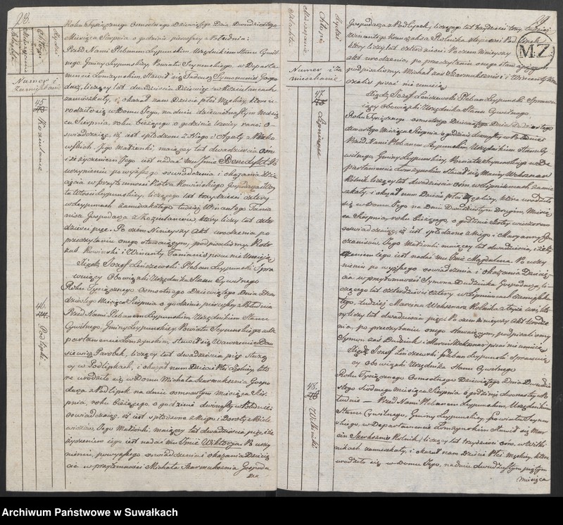 image.from.unit.number "Akta Urodzenia Gminy Leypuńskiej 1 Maja 1809 Roku."