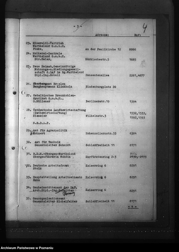 Obraz 8 z jednostki "Rozdzielnik korespondencji, okólników, zarządzeń itp."