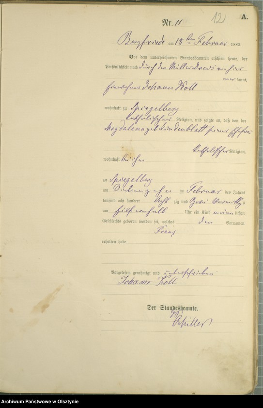 image.from.unit.number "Geburts-Haupt-Register Nr 1 - 106"