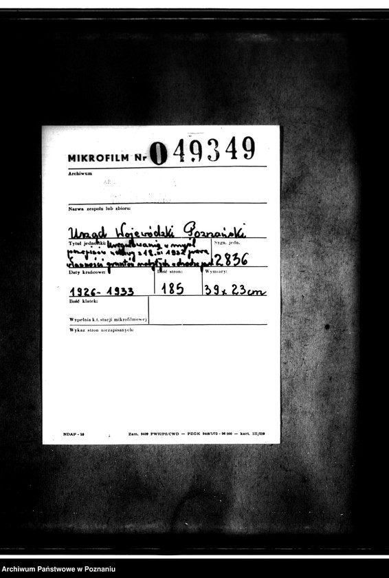 Obraz 2 z jednostki "Uregulowanie w myśl przepisów ustawy z 18.III.1932 r. prawa własności gruntów nabytych w drodze parcelacji majątku Kozanki-Podleśne powiatu tureckiego"