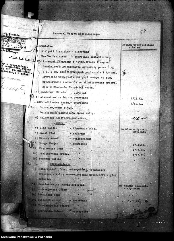 Obraz 16 z jednostki "Departament Przemysłu i Handlu [sprawy osobowe urzędników departamentu]"