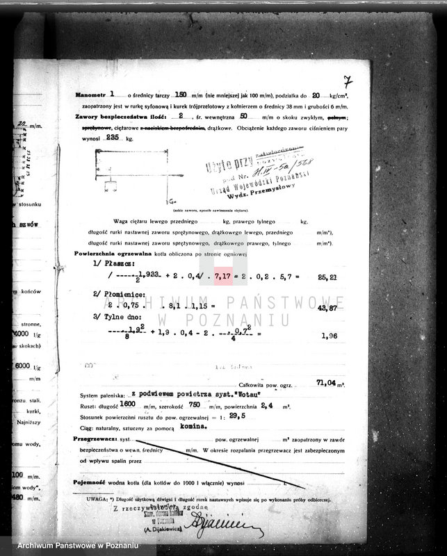 image.from.unit.number "Koźmińskie Zakłady Rolniczo-Przemysłowe w Koźminie pow. krotoszyński - Suszarnia płatków kartoflanych nr woj. kotła 568"