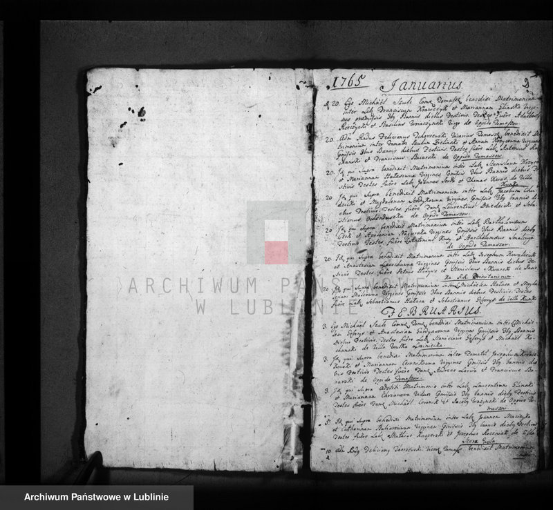 Obraz z jednostki "Księga zaślubionych i zmarłych"