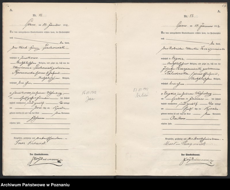 Obraz 9 z jednostki "Księga miejscowa urodzeń [Rejestr główny urodzeń]"