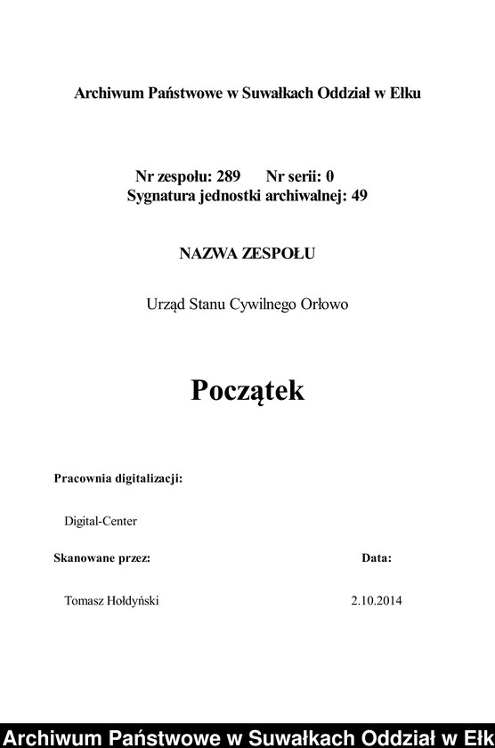 image.from.unit.number "Heiraths-Neben-Register des Preussischen Standes-Amtes Orlowen Kreis Loetzen"
