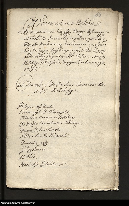 image.from.unit.number "Zbiór pism rozmaitych Wydziału Wojskowego tyczących, w. XVI - XVIII"
