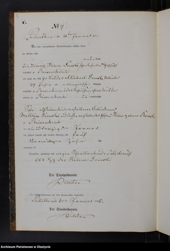 image.from.unit.number "Sterbe-Neben-Register Nr 1 - 43"